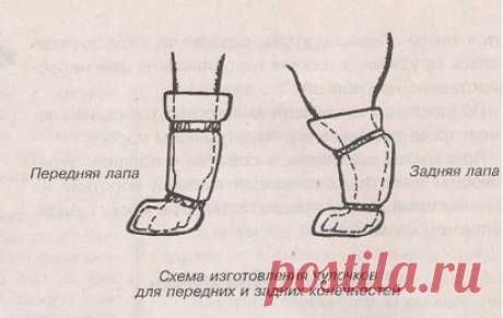 Обувь для собаки своими руками. Выкройка ботиночек для собаки