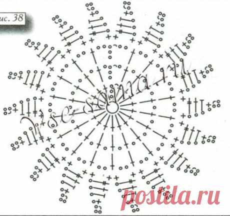 Круглый мотив 38 - Мотивы крючком