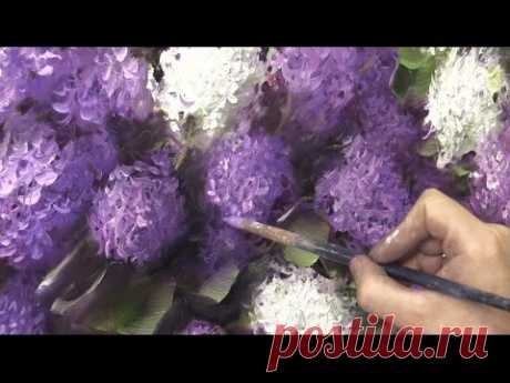 Как написать сирень за 3 часа. Живопись маслом. Painting lilac in 3 hours. Oil painting