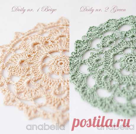 Ravelry: Winter Doilies Beige and Green pattern by Anabelia Handmade