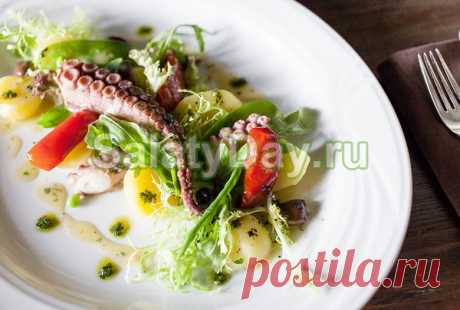Рецепт салата с осьминогами с фото