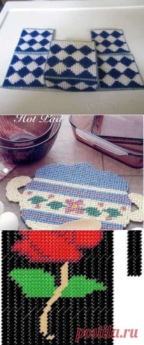 Items similar to Teach Yourself Plastic Canvas Pattern Book - Learn Basics &amp; 30 Stitches - Coasters with Matching Box on Etsy