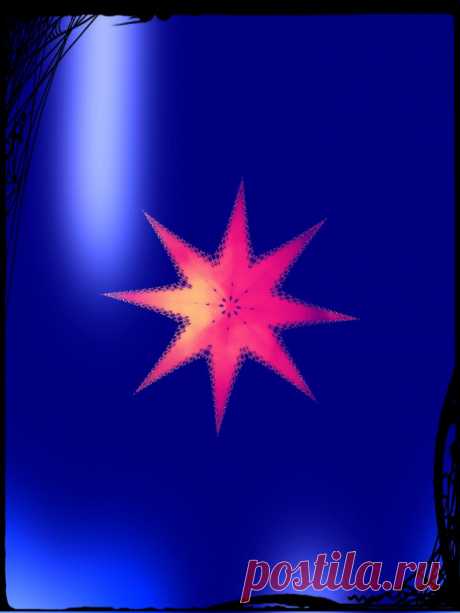 Pink Star On Blue Background  Free Stock Photo HD - Public Domain Pictures