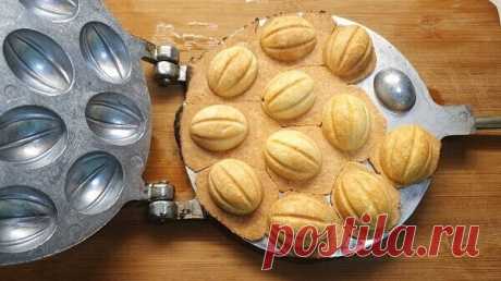 Советское печенье «орешки» со сгущенкой: тесто не пригорает, не вытекает – пошаговый рецепт с фотографиями