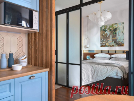 На 36 кв.м. - спальня, кухня, гостиная, гардеробная и красочный уютный интерьер | DECOrry | Яндекс Дзен