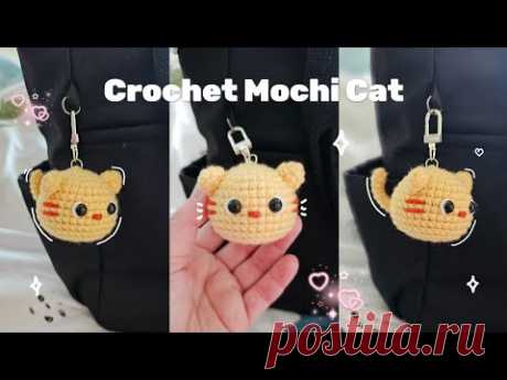 How to crochet Mochi cat ♡ Crochet cat keychain amigurumi