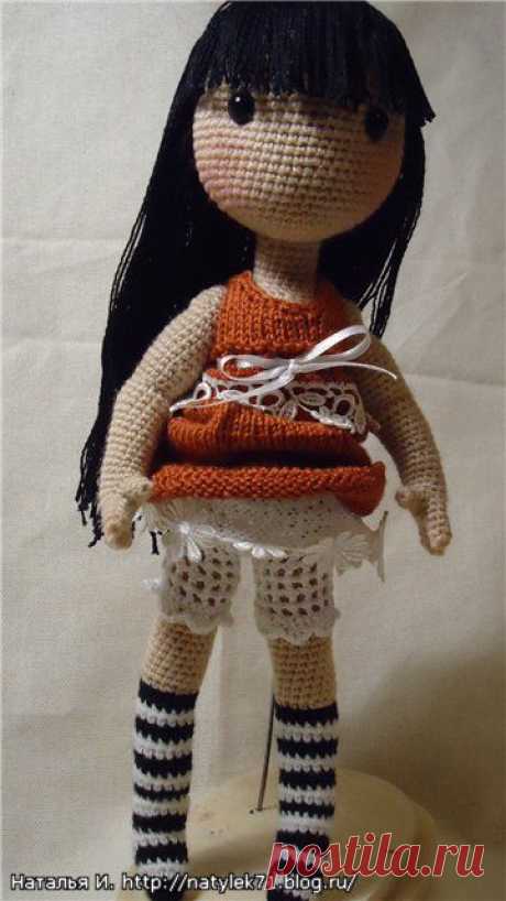 Вязаная кукла по мотивам Сьюзан Вулкот (описание от Натулёк)