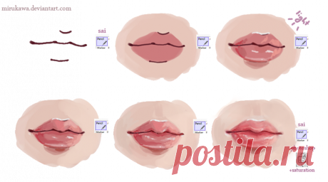 lips tutorial by mirukawa on DeviantArt