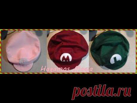 Gorrito  De Mario Bros sin coser (Mario Bros Cap without sewing)