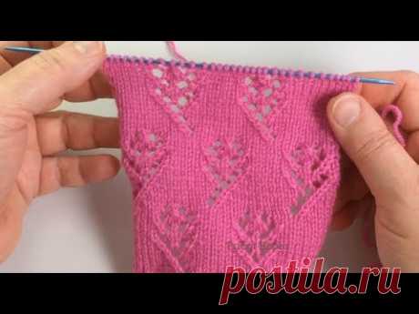 Ажур &quot;Цветы&quot; / Вязание спицами / Summer Openwork Knit Pattern - YouTube