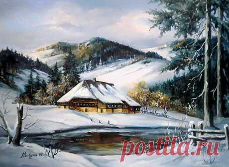 Зимний пейзаж. Anca Bulgaru