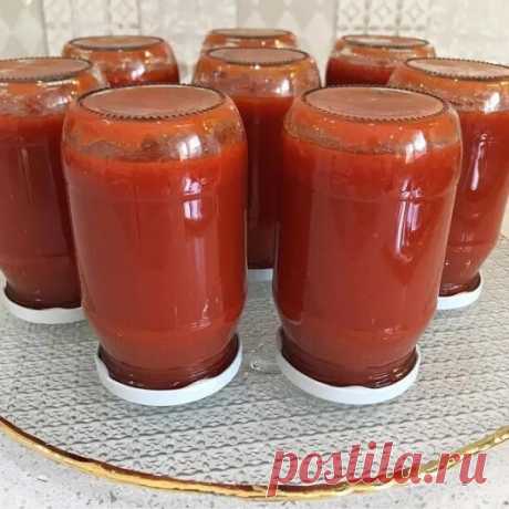 Домашний кетчуп - выход около 3 л вкусного соуса к мясу, макаронам, гречке или как заправка в суп