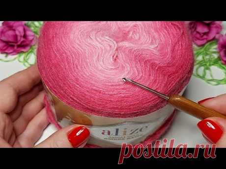❓👌🤗КАК СВЯЗАТЬ КРАСИВУЮ, НЕОБЫЧНУЮ ШАЛЬ КРЮЧКОМ? (вязание крючком для начинающих) / Crochet shawl