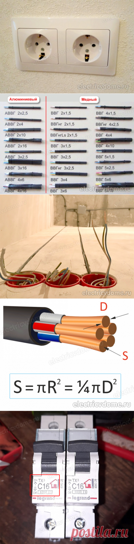 Сечение кабеля для розеток в квартире, какой марки выбрать, нормы ПУЭ