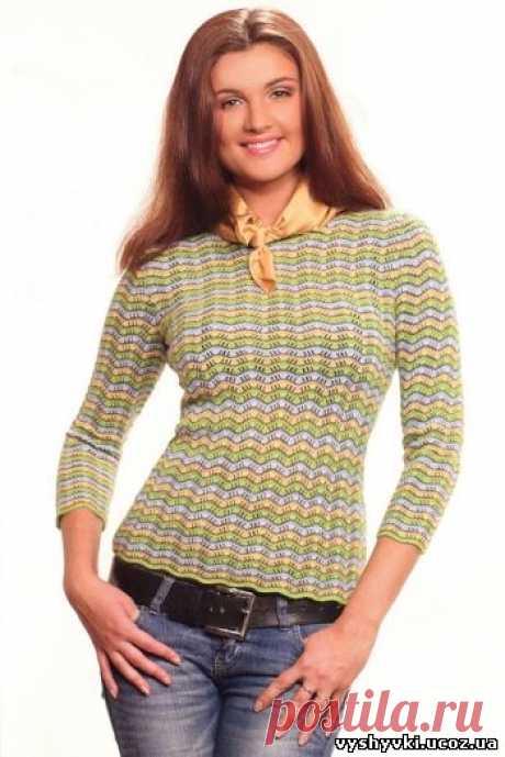 Полосатый пуловер - Схемы вязания крючком - ВЯЗАНИЕ СПИЦАМИ, КРЮЧКОМ - Бесплатные схемы вышивки крестиком