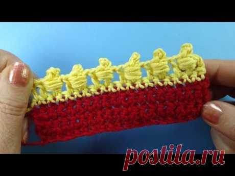 ФАНТАЗИЙНАЯ КАЙМА Crochet border урок вязания крючком 367 - YouTube