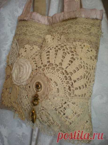 Bohemian Shabby Chic Gypsy Lace Tote - Vintage Inspired Lace Purse - …