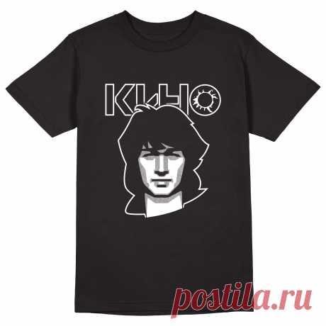 Мужская футболка «Виктор Цой. Кино. Рок.» цвет черный - дизайнер принта Kaplio