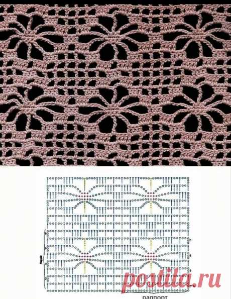 Продолжаю тему ажурных ромбов. Делюсь подборкой из 20 схем для вязания футболок, топов, джемперов, кардиганов, платьев, палантинов. Крючок | Министерство вязальных дел | Дзен