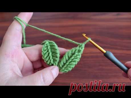 Wow!. Crocheted leaves lined up in rows turned out great / look what I made from knitted leaves ?