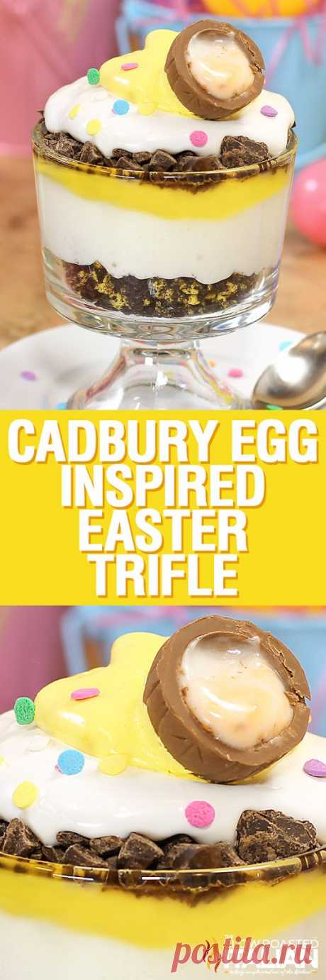 Cadbury Egg Inspired Easter Trifle (With Video)