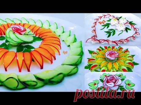 5 Brilliant Radish Flower Garnishes | DIY Collections of Vegetable Designs