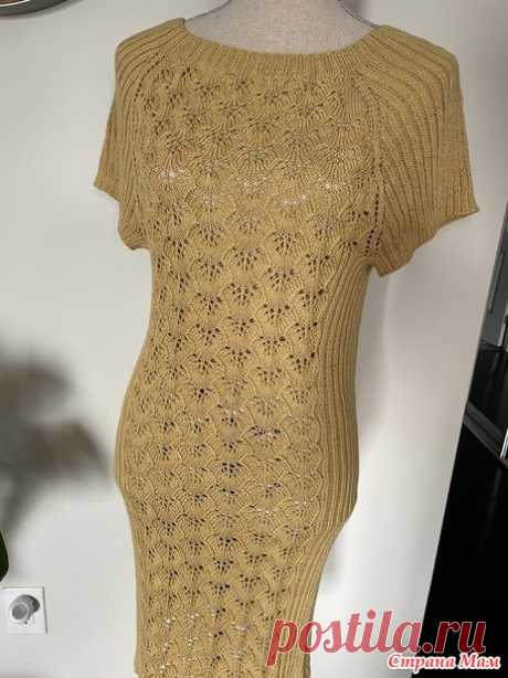 Летнее ажурное платье регланом - Вязание - Страна Мам