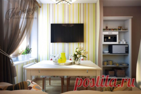 Дизайн маленькой кухни-столовой - дизайн-проект с фото - Недвижимость Mail.Ru