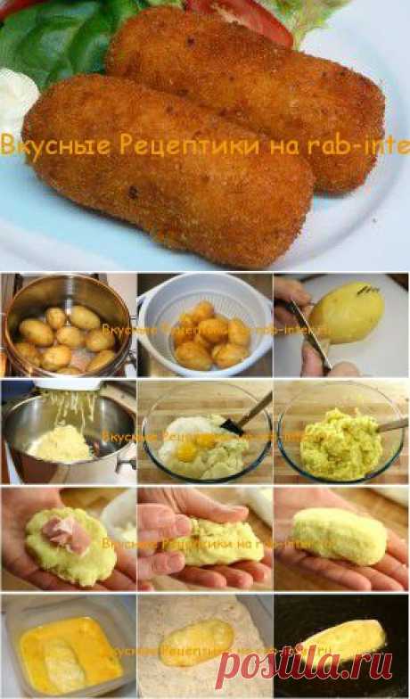 Как приготовить картофельные котлеты с ветчиной и сыром. Рецепты с фото. | Вкусные Рецептики
