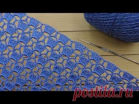 Красивый и простой УЗОР крючком МАСТЕР-КЛАСС вязание для новичков How to crochet EASY for beginners