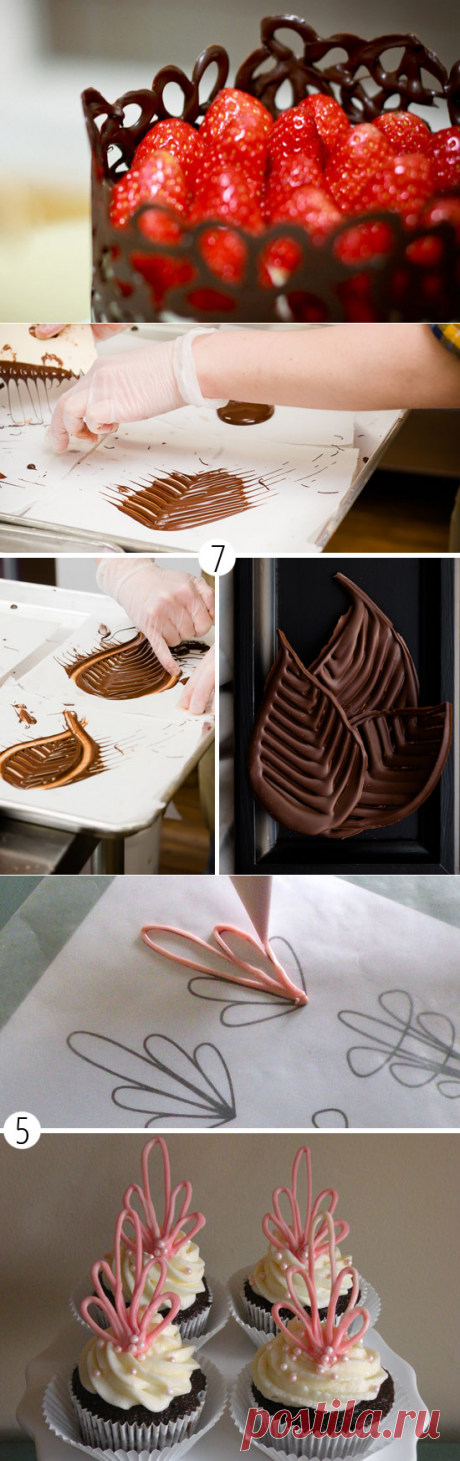 &gt;Как сделать украшения из шоколада