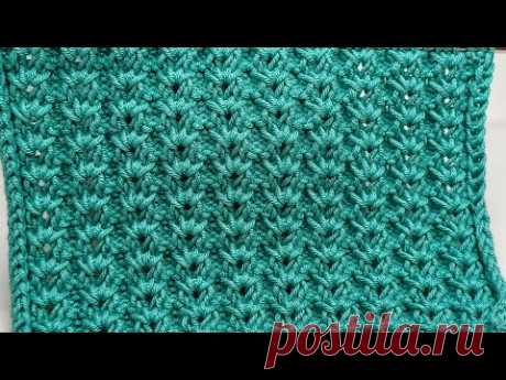 Рельефный узор спицами! Простой узор! 🧺/ Relief pattern with knitting needles! Simple pattern