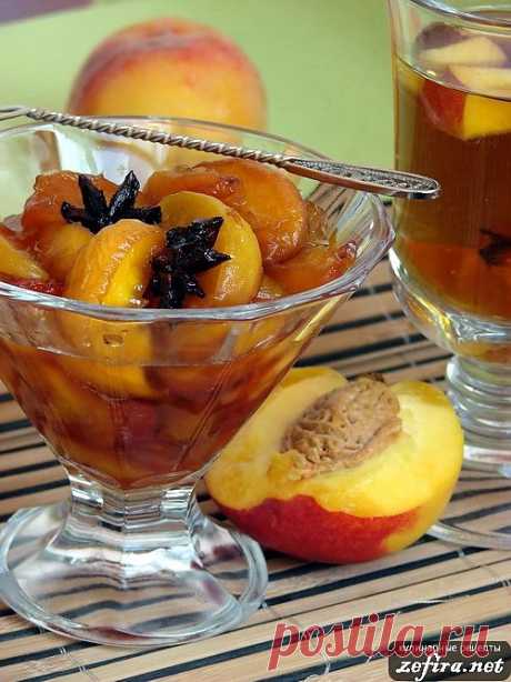 Изысканный рецепт персикового варенья с перцем и анисом. Очень изысканно, неповторимые нотки аниса и небольшая пряность от перца – это нечто!