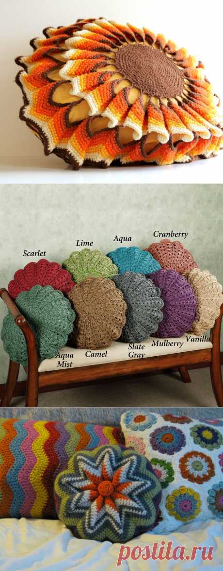 Crocheted pillows. Ideas for your home | Laboratory household