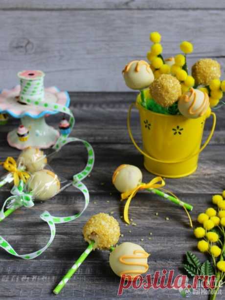 Cake pops al limone e cioccolato | RicetteDalMondo.it