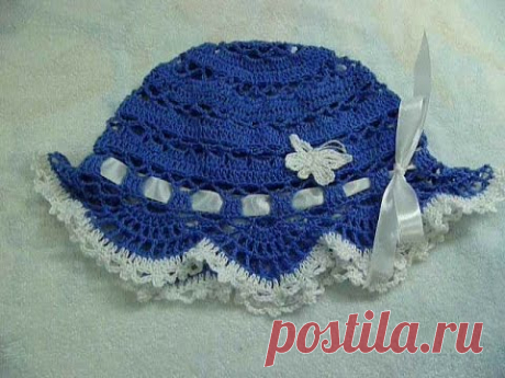 Панамка крючком детская, вязание для начинающих,baby hat for summer