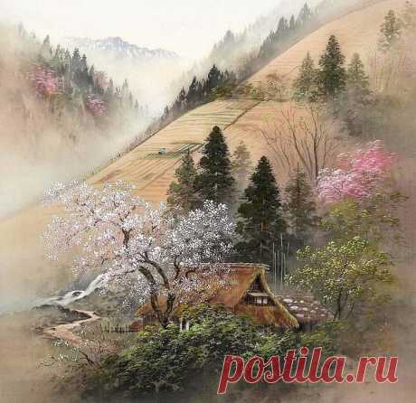 Японские мотивы в пейзажной живописи Коукеи Кодзима