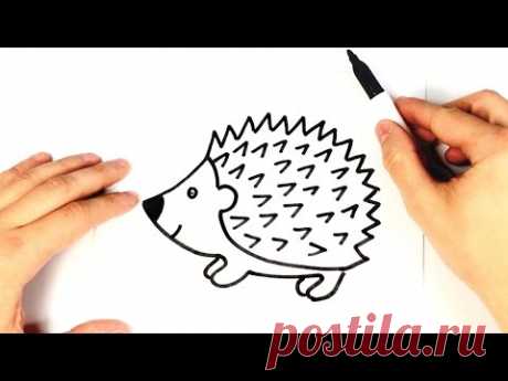 How to draw a Hedgehog for kids | Hedgehog Drawing Lesson