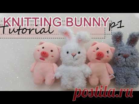 Simple knitting bunny p1 [head and body] - Step by step