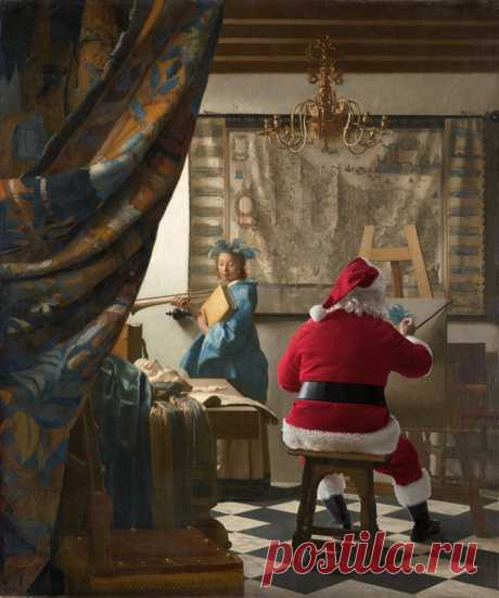 Новогоднее настроение на полотнах классиков от Эда Уилера