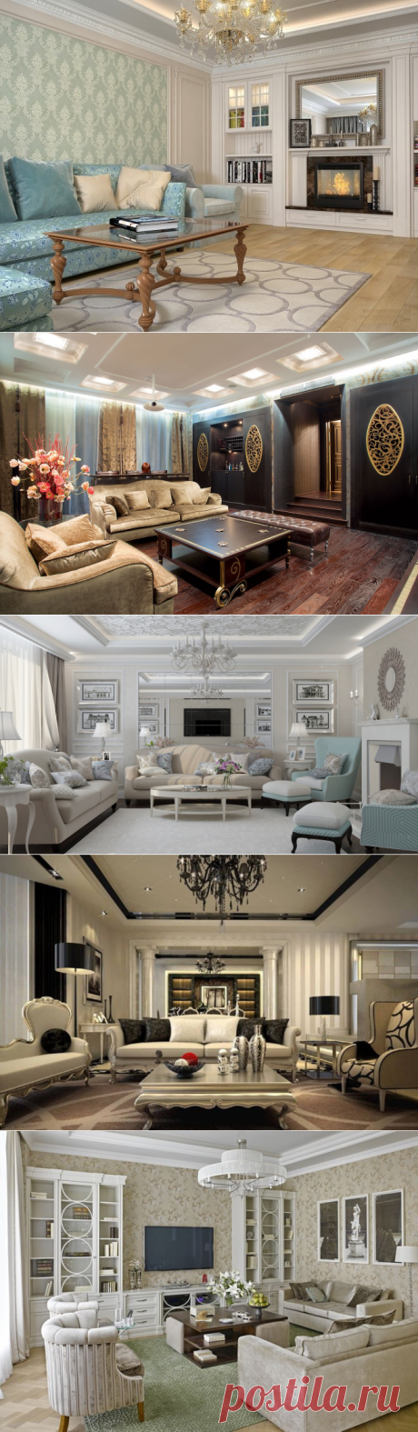 The Neoclassical Style in the Living Room | Interior Design Pictures
