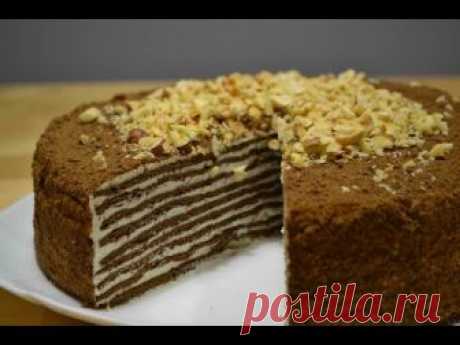 Торт "СПАРТАК" или Шоколадный МЕДОВИК с заварным кремом  |  Honey cake