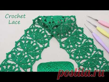 Ажурное ЛЕНТОЧНОЕ КРУЖЕВО вязание крючком МК 💎 Beautiful and very easy to crochet LACE