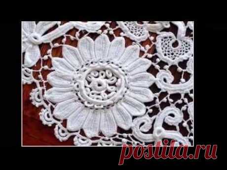 Элемент для ирландского кружева.Crochet flower pattern.Irish lace. encaje irlandés Irish lace - YouTube