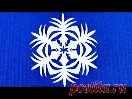 ШИКАРНАЯ СНЕЖИНКА Из бумаги! Paper Snowflake! Украшение на Новый год ❄ Рождество! Узоры снежинок.