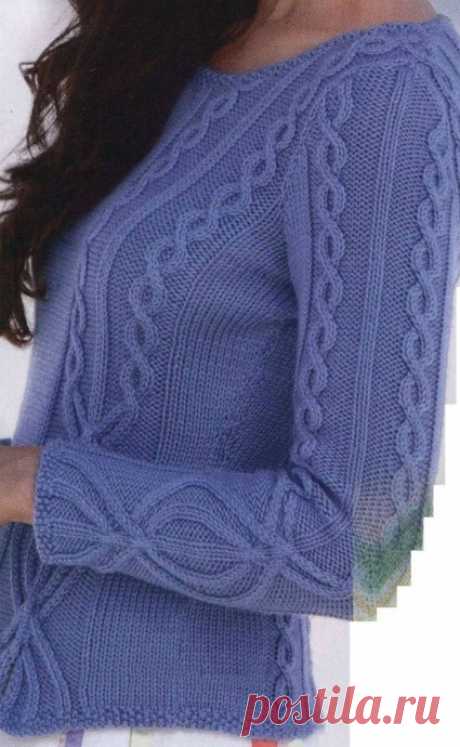 ​Стильный пуловер с изумительными рукавами
