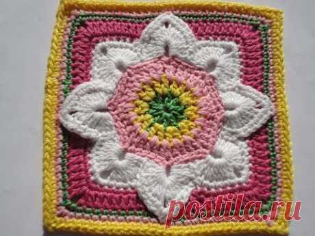 Квадратный мотив The square motif Crochet