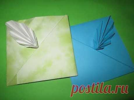 Оригами. Корейское письмо -конвертик. Мастер класс от моего сына. / Работа с бумагой / Оригами
