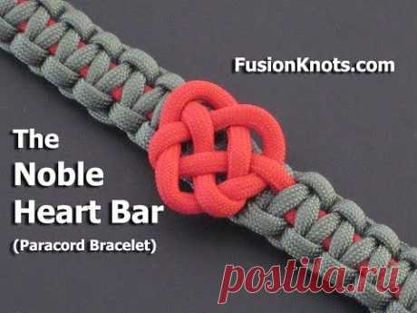How to Make a Noble Heart Bar (Paracord) Bracelet by TIAT - YouTube