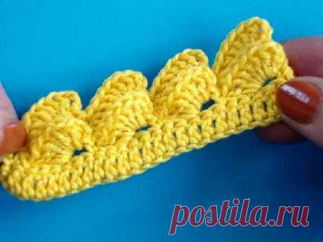 Вязание крючком Урок 274 Кайма crochet border - YouTube